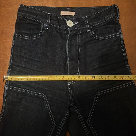 Jesse Kamm Patchfront Handy Pants with Blue Stitching - Picture 9 of 9